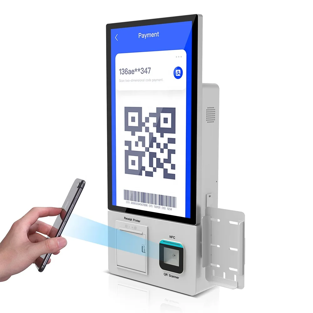 

Custom 21.5 Inch Fast Food Ordering Touch Screen Self-Service Kiosk for Restaurant Vending Payment Kiosk for Sale