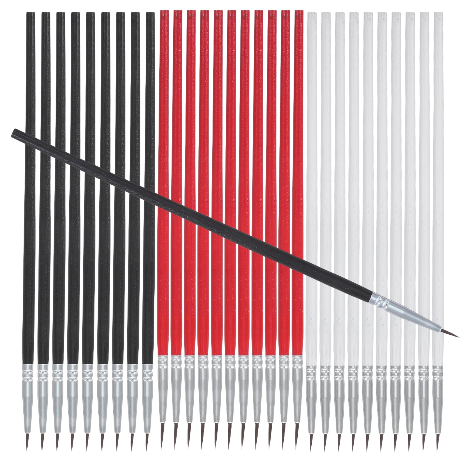 

30pcs Hook Paint Brushes Fine Detail Mini Nylon Wool Artist Watercolor Pen Bulk Liner Markers Micro Supplies
