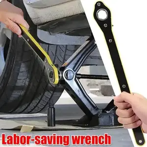 34cm Car Labor-saving Jack Ratchet Wrench High Carbon Labor-saving Handle Tire Lug Tool Steel Wheel Wrench Car Wrench Repai U3m1