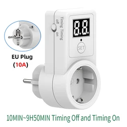 10A EU Plug Countdown Switch Two Digit Display Countdown Timer Time Control Telephone Battery Electric Vehicle Charging