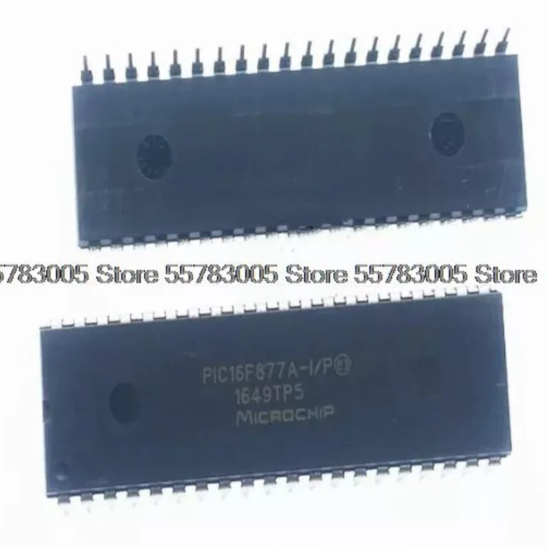 10PCS New PIC16F877A-I/P  DIP40 Microcontroller chip IC