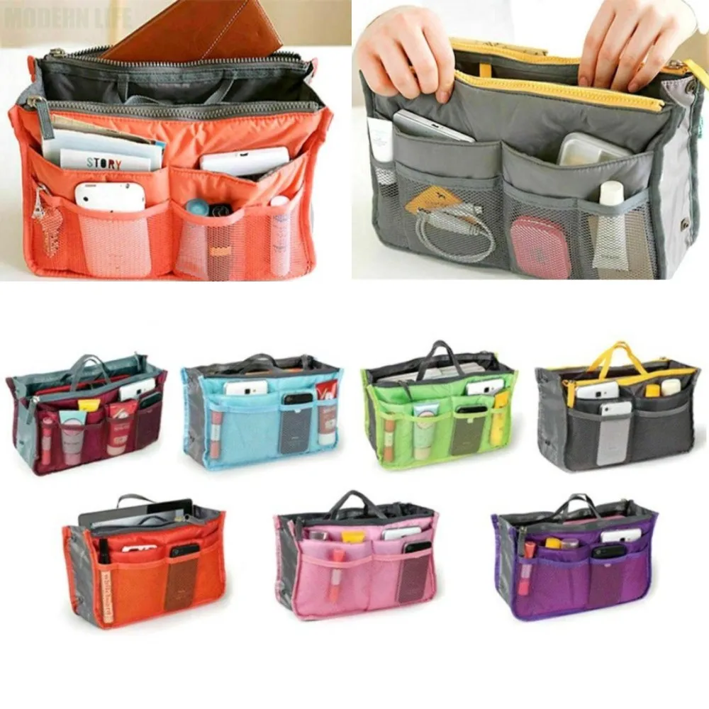 Multifunctional Bi-Fold Storage Bag Double Zipper Large Capacity Storage Arrangement Makeup Toiletries Large Classification Bag