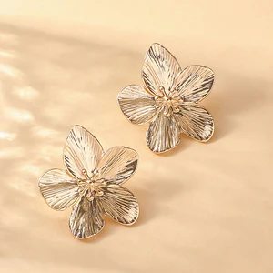 2PC Women's Fashion in Fashion Earrings of Stainless Steel Flower Outdoor Travel Carnival Festival Dress Dresses 10 Main Sales Bride Cadaver - №2