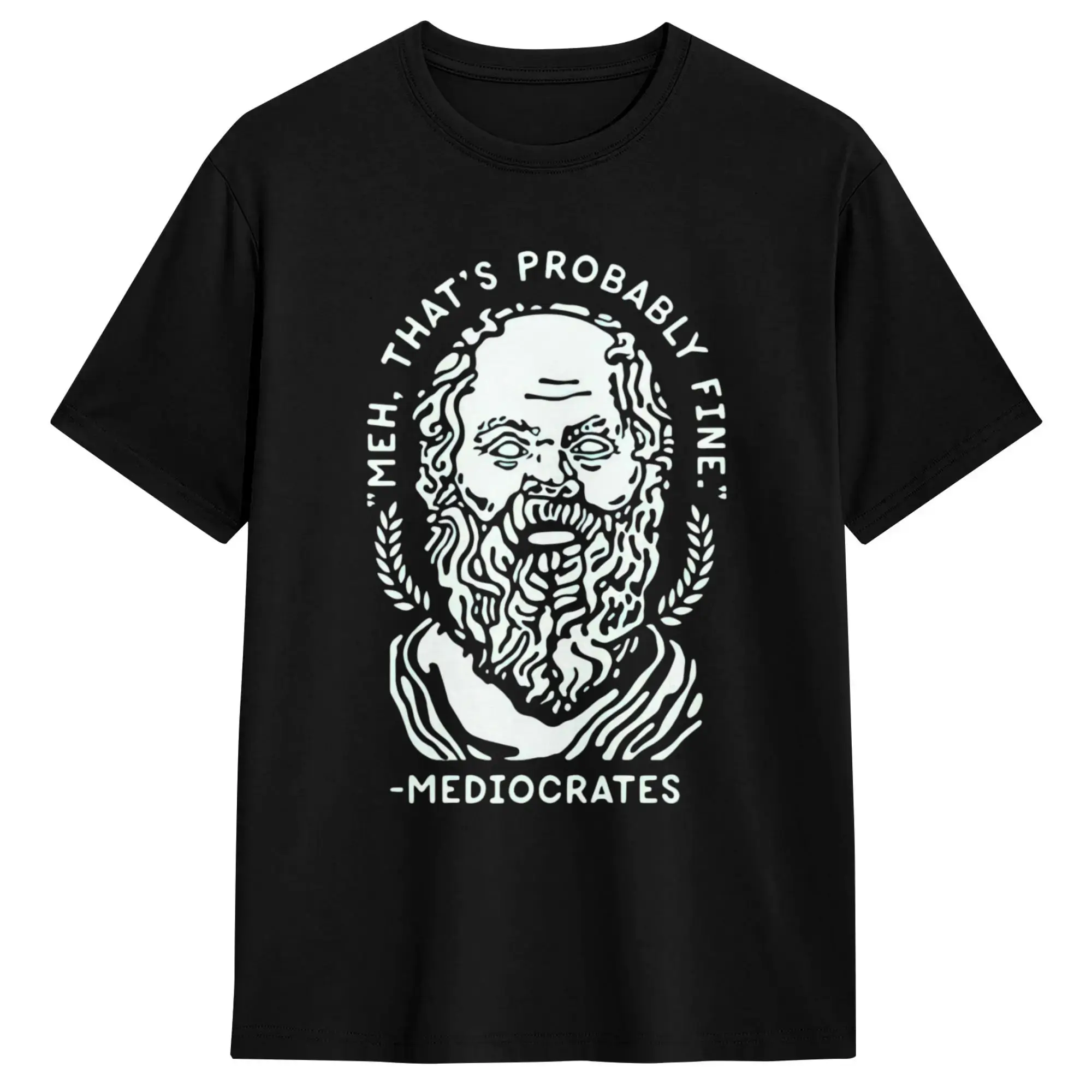Meh Good Enough MEdiocrates T-Shirt Man  Streetwear T Shirts Summer O Neck Harajuku Tees Print Oversized Tops