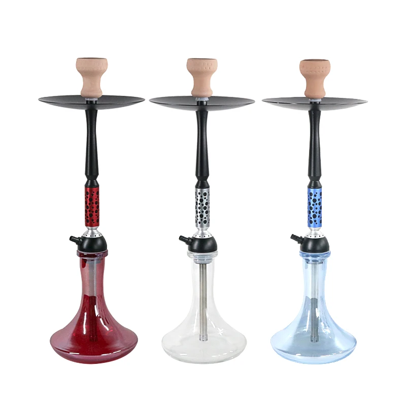 Aluminum Alloy Hookah Shisha Set With Hoses Ceramic Tobacco Flavors Bowl Charcoal Tongs  Sheesha Chicha Cachimbas