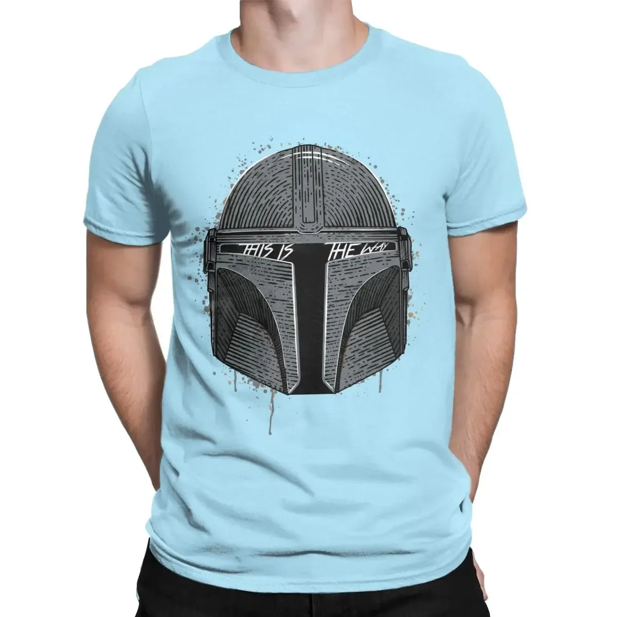 This Is The Way The Mandalorian T Shirt for Men\'s Pure Cotton T-Shirt Crew Neck Tee Shirt Short Sleeve Clothing Plus Size Tops