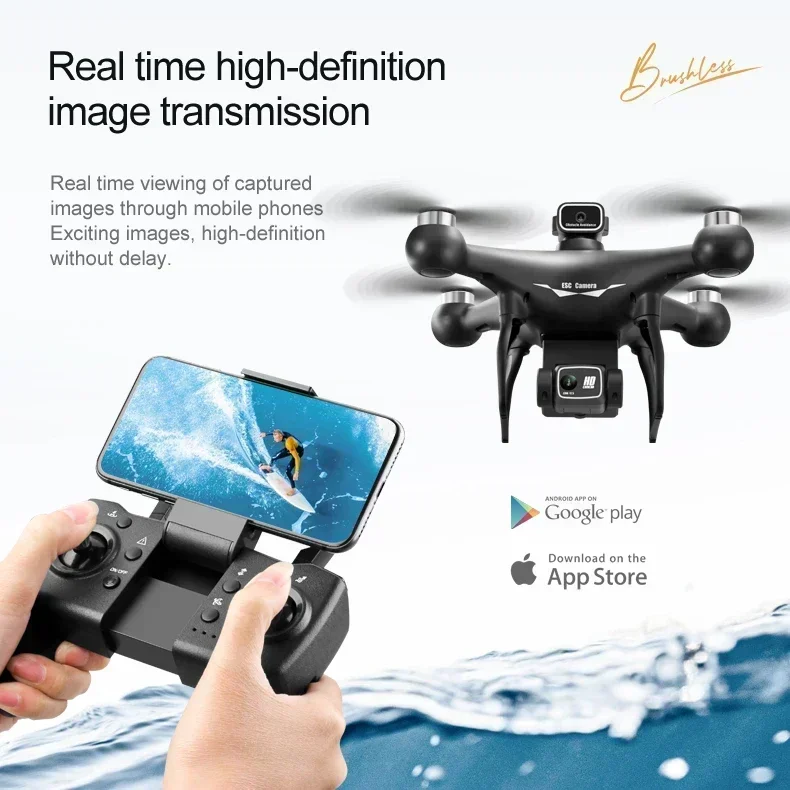 For Xiaomi S116 Drone 8K HD Dual Camera Optical Flow Localization Brushless 360 Obstacle Avoidance WIFI FPV RC Quadcopter Drone