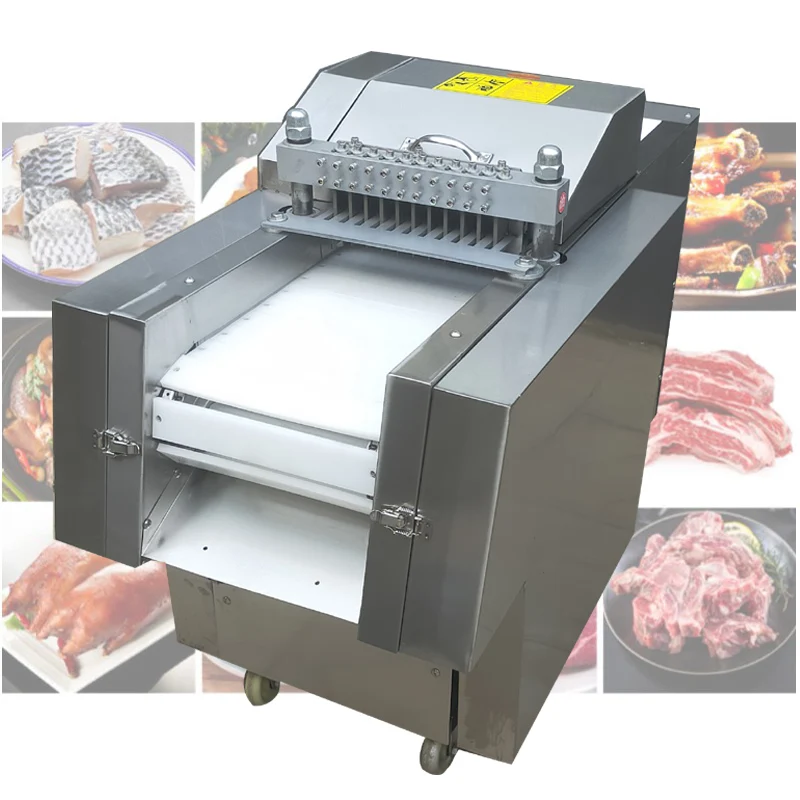 

Automatic Chicken Rack Cutting Machine Chicken Nuggets Nuggets Frozen Meat Ribs Beef Fresh Fish Duck Electric Meat Cutting Machi