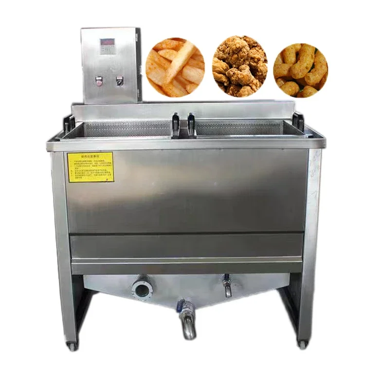 industrial electric french fries chips chicken donut oil fryer with filter for fast food