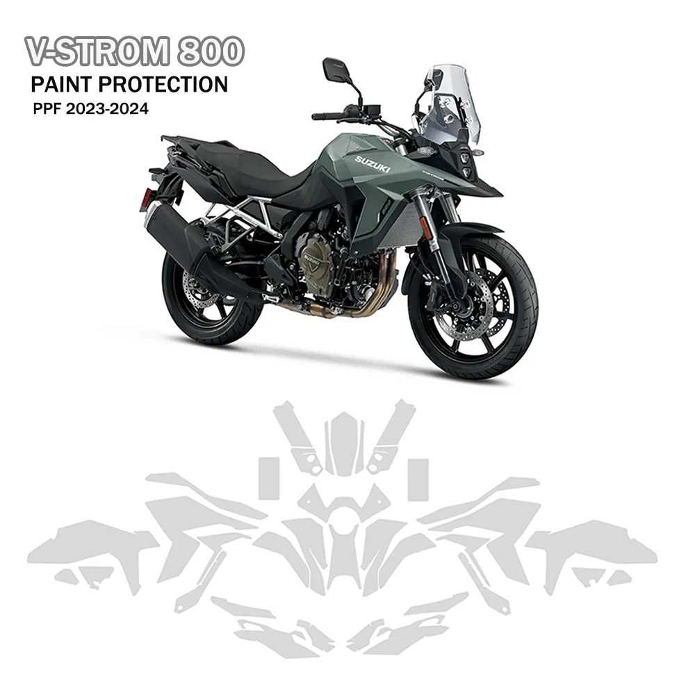 V-STROM 800 2023 2024 TPU For SUZUKI Motorcycle Paint Protection Membrane kit V STROM 800 PPF Fairing Protection Anti-scratch