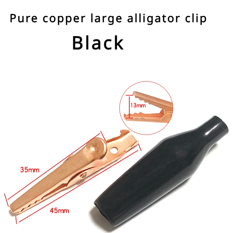 Pinces crocodiles à double extrémité pour test électrique, connecteurs de fil de cavalier, connecteurs de câble, 45mm