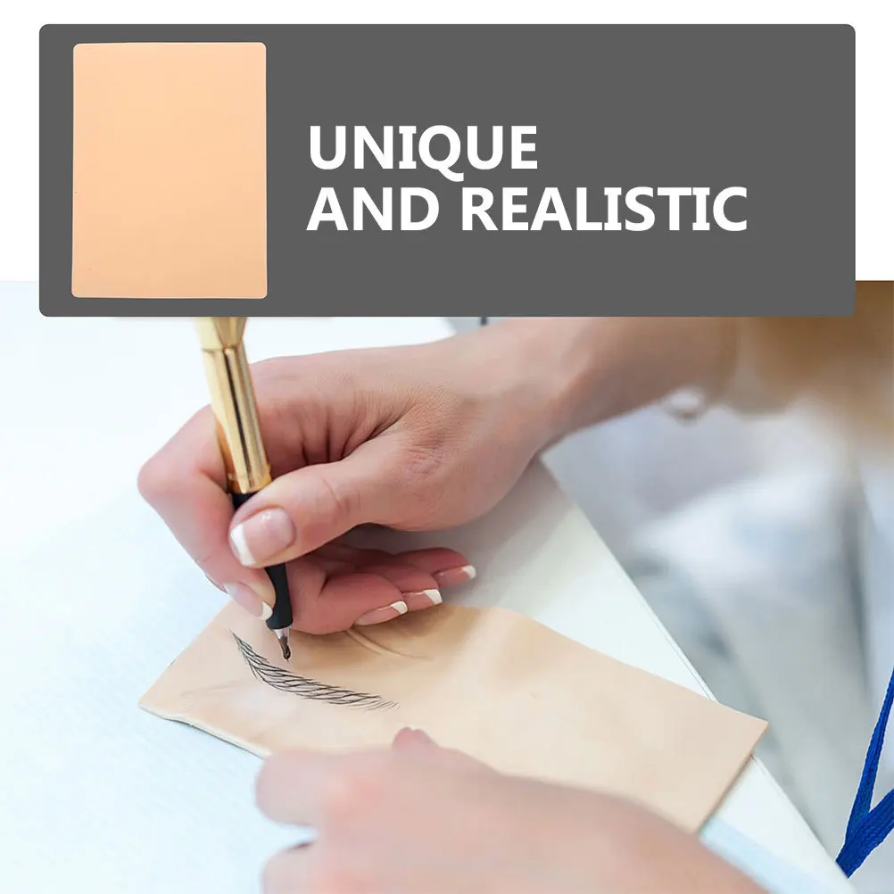 10 قطعة ممارسة الوشم الجلد سيليكون قابلة لإعادة الاستخدام المحمولة ل الحاجب Microblading الشفاه الوشم الجلد وهمية لممارسة الوشم