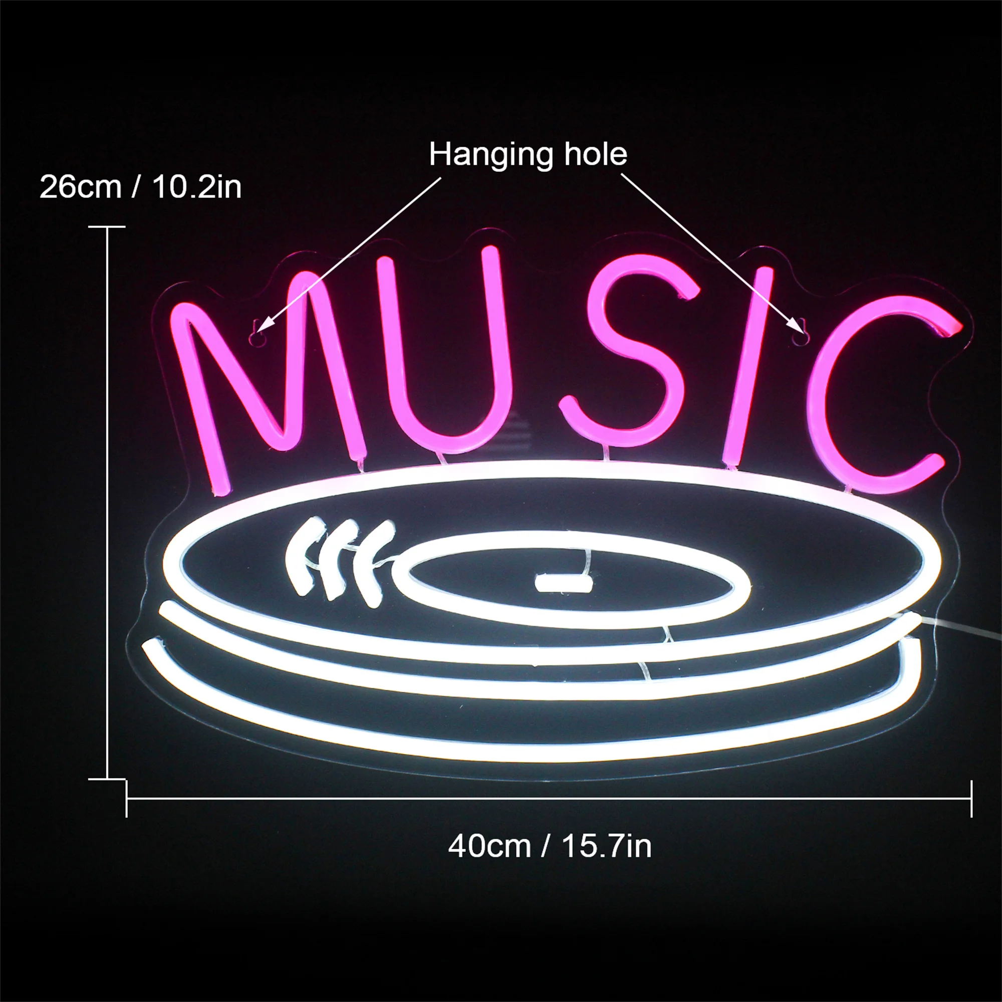 Wanxing-luz de neón con grabación de música, murales personalizados con logotipo LED para estudio, dormitorio, hogar, discoteca, Bar, tienda, fiesta, habitación, decoración de la casa