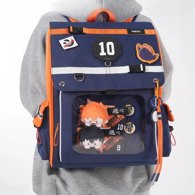 New Haikyuu!!itabag Cartoon Hinata Shouyou Backpack Anime Merchandise Large Capacity Portable Storage Holiday Gift Commuting