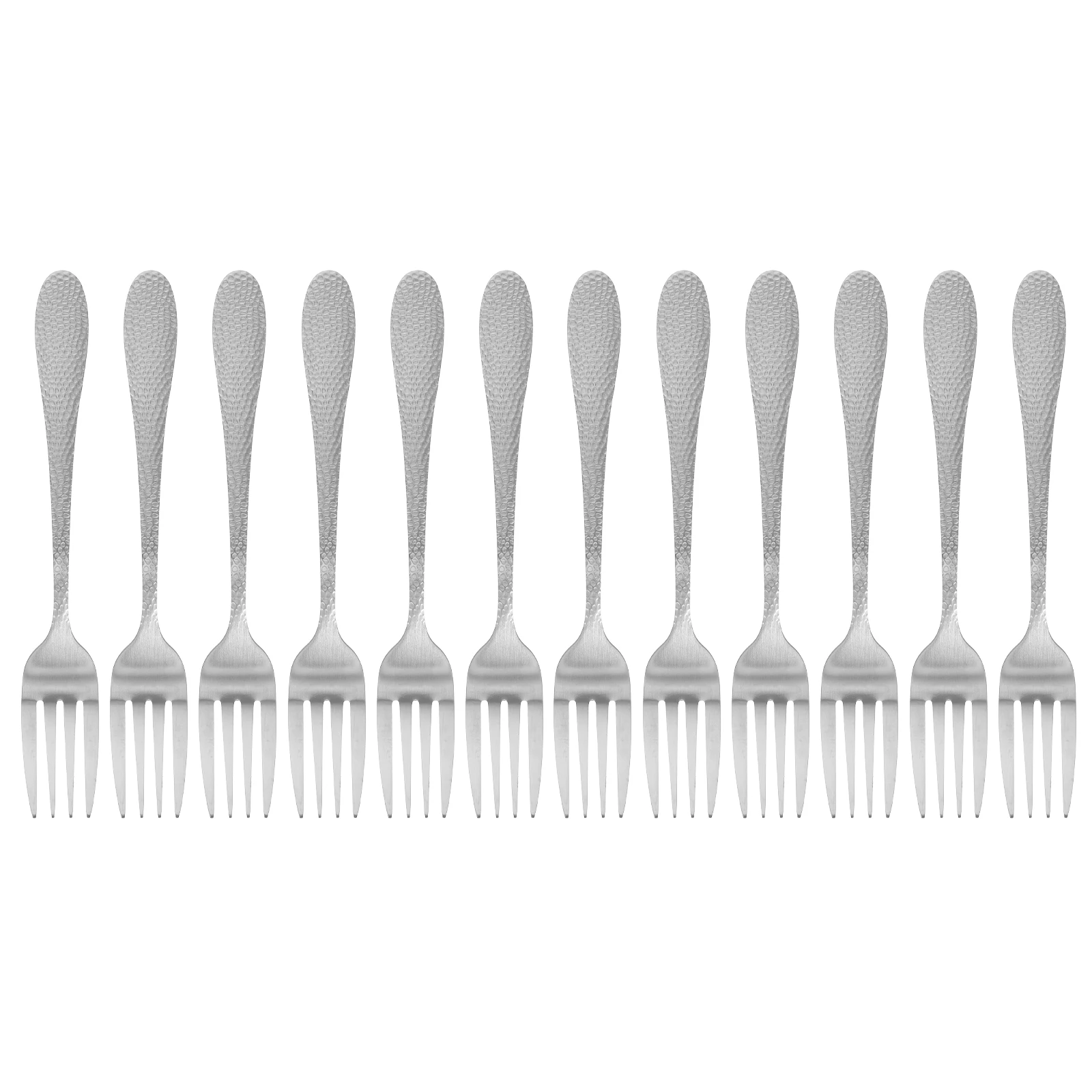 

12 Pcs Stainless Steel Forks Mini Salad Dessert Wear Resistant Party Cake Fork Fruit Cake Ergonomic Silverware Set