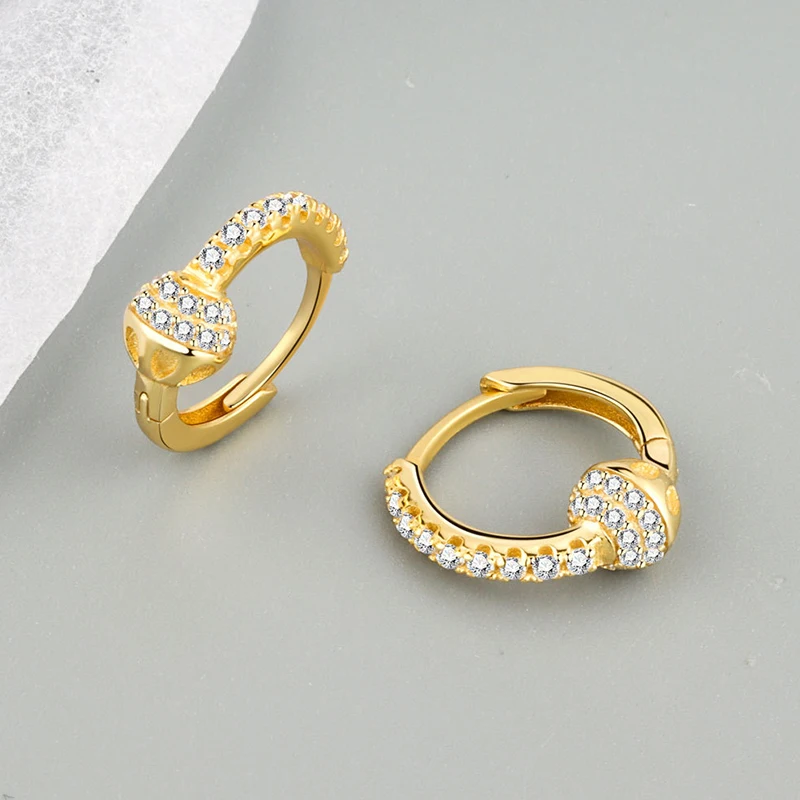 ANENJERY CZ Zirkon Kreis Creolen für Frauen Männer Punk Trendy Party Zubehör Mode Schmuck Geschenk – Detail 36