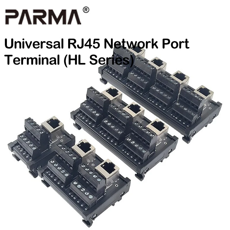 RJ45 Ethernet port to terminal block 8-pin wiring terminal crystal head to RS485 bus shunt hub H