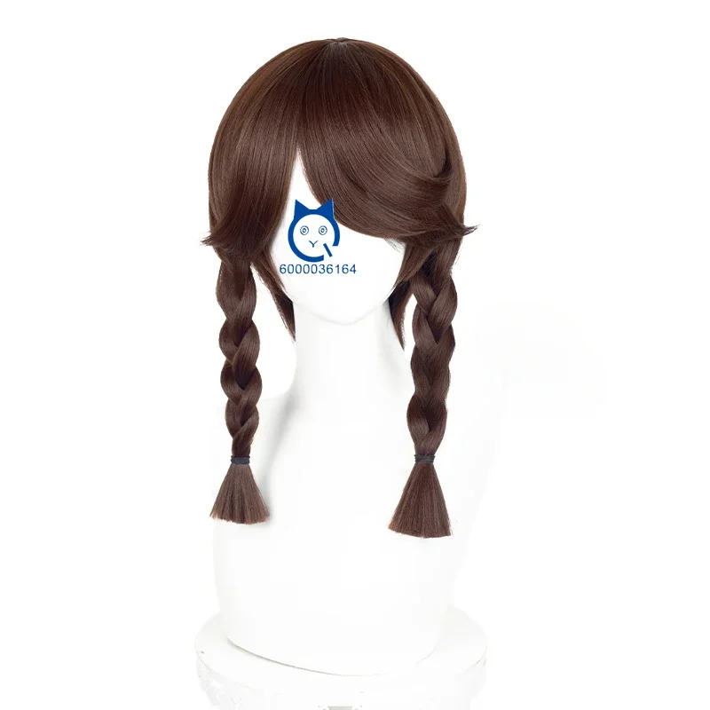 البستاني إيما وودز كما ينفخ الرياح الهوية الخامس شعر مستعار تأثيري 40 سنتيمتر قصيرة براون كوميك كون شعر مستعار مقاومة للحرارة شعر مستعار اصطناعي الموضة