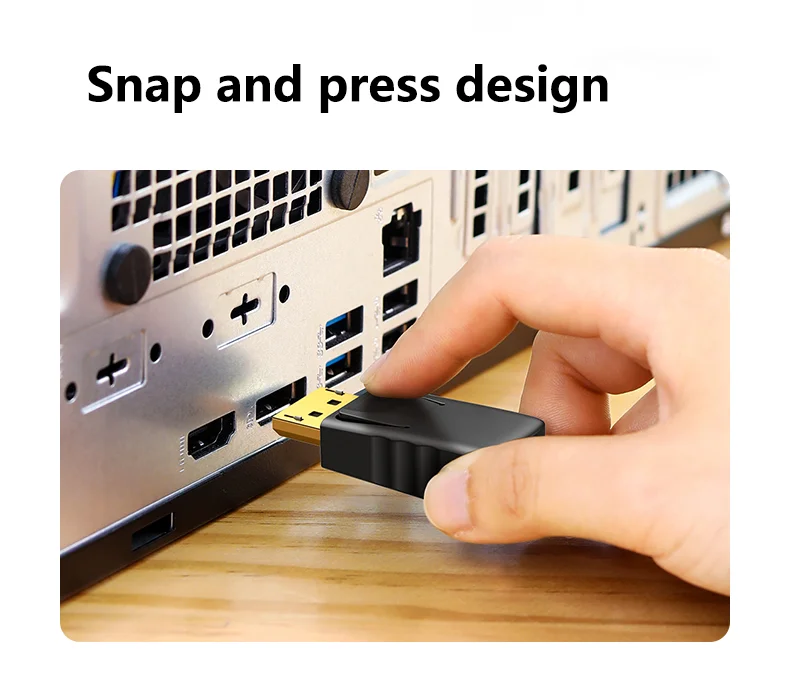 유그린 디스플레이포트 to VGA 어댑터 4K 60Hz 남성 to 여성 DP to VGA 컨버터 비디오 디스플레이 케이블