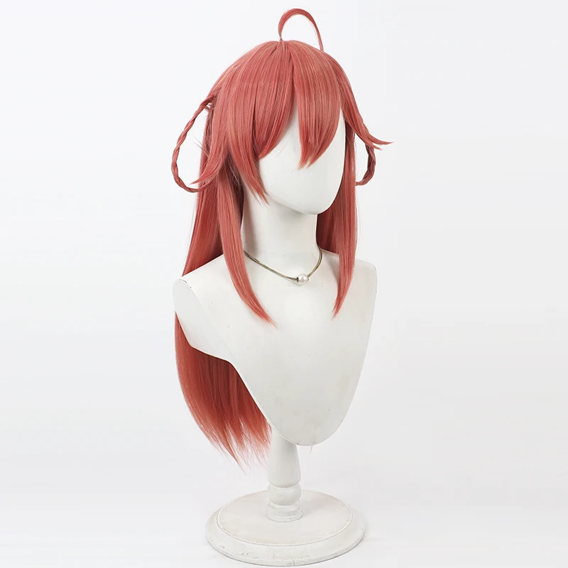 NIJISANJI Virtual YouTube Sakura Miko Cos Cosplay Wig Halloween Party Prop Synthetic Hair Heat Resistant Fiber + Wig Cap