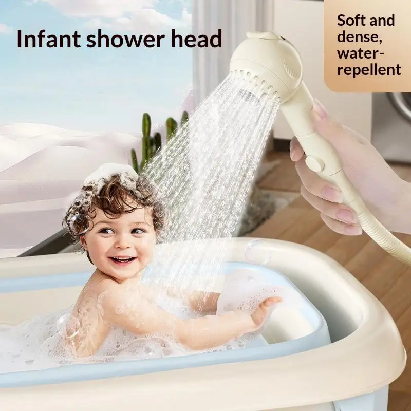 Children's Bath Shower Set High Pressure Shower Head Backwashing Function Safe for Baby Bathroom Home Use