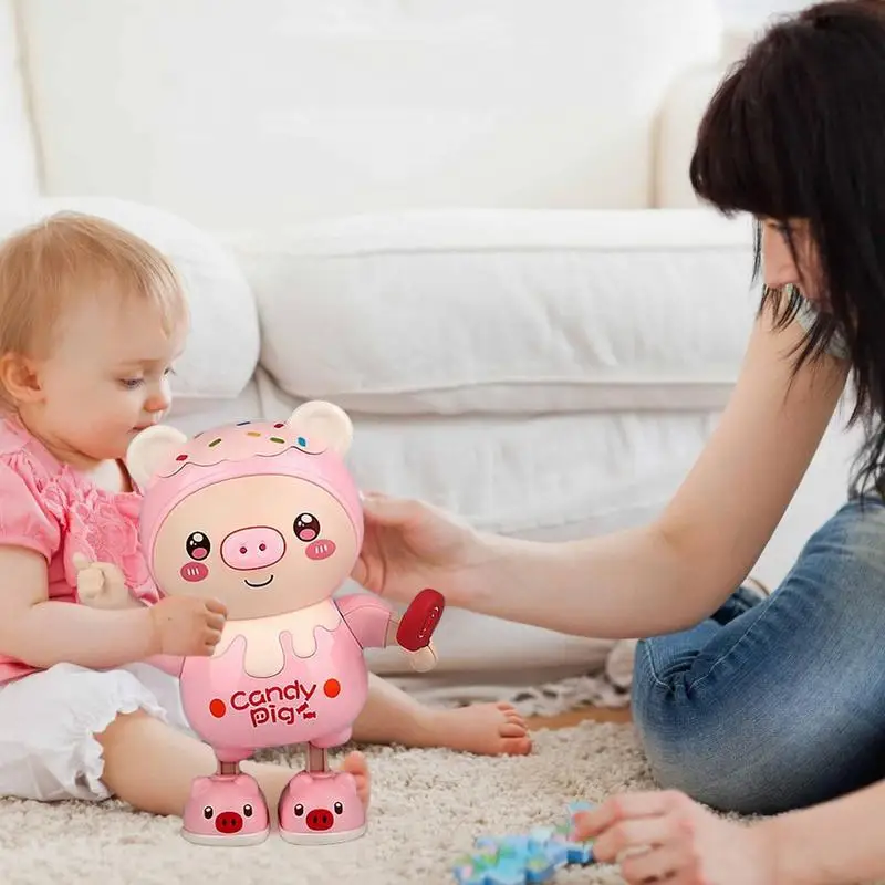 Musical Lernen Tanzen Baby Schwein Spielzeug Mit LED-Licht Interaktives Spielzeug Mit Schaukel Licht Musik Niedlichen Cartoon Schwein Spielzeug Geschenk Für Kinder