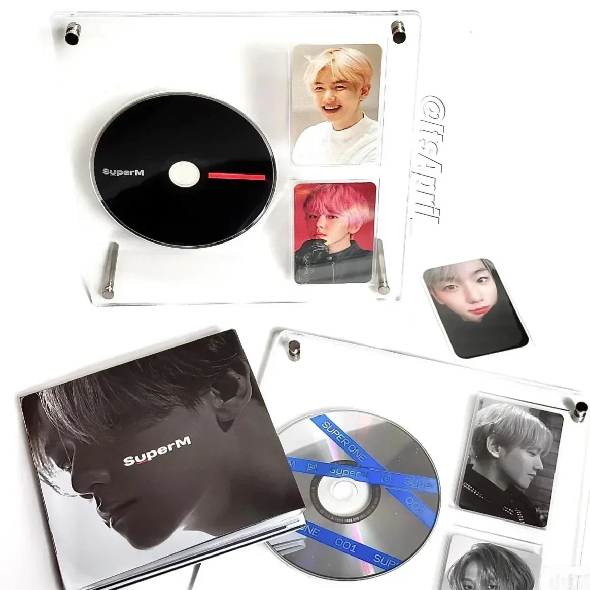 CD postcard album storage box, high-definition transparent acrylic disc desktop decoration, internet celebrity landing DIY