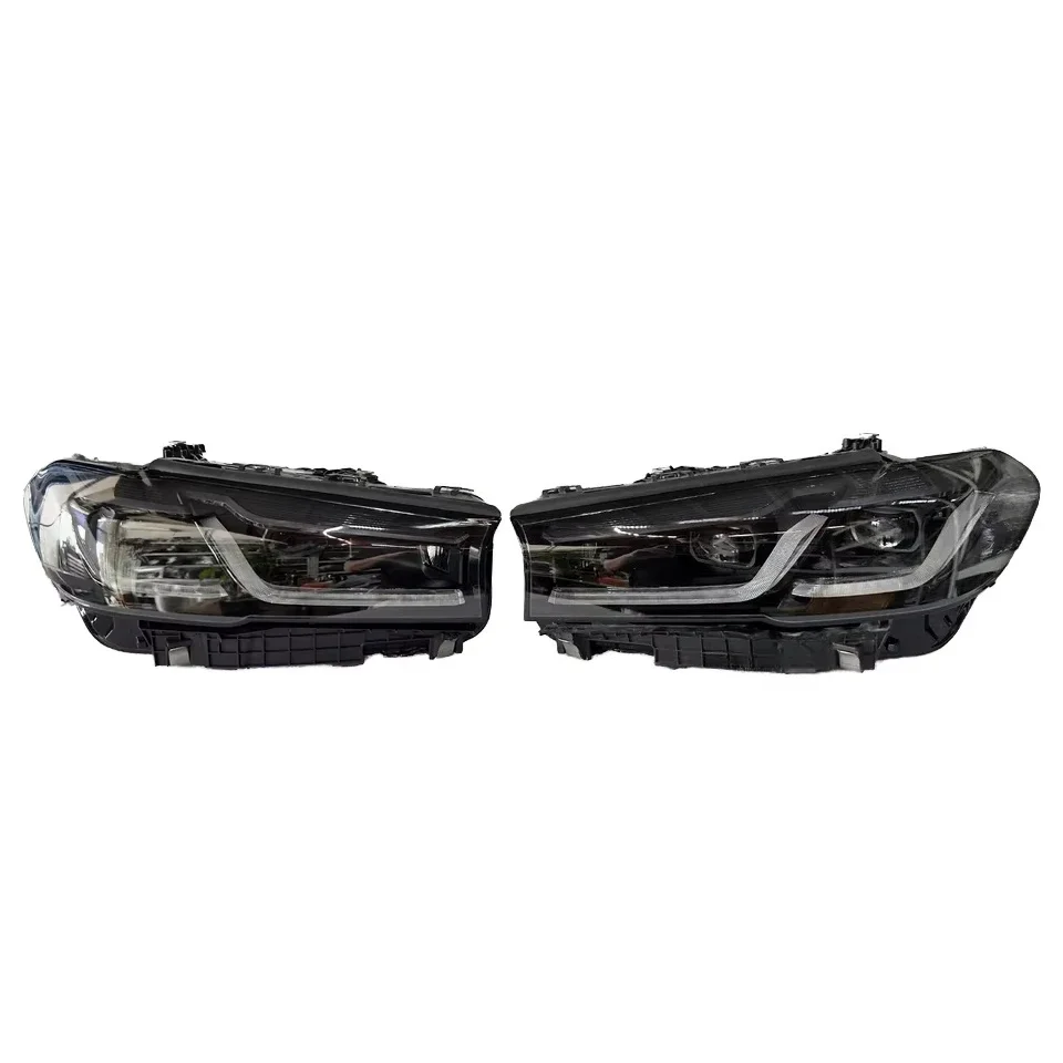 Suitable for  5 Series G30 LCI Black Shadow Color and Yellow White Switching DRL LED Headlights