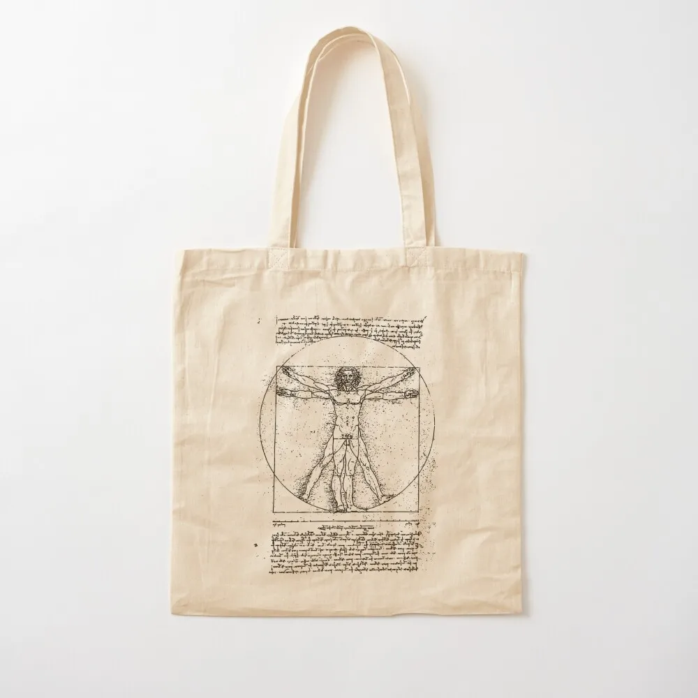 The Vitruvian Man (white distressed) Tote Bag great bag canvas tote Gift bags