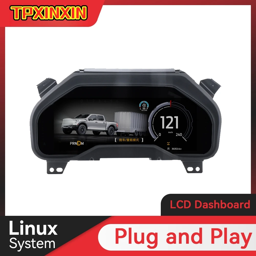 

12,3-дюймовый новый ЖК-индикатор для Ford F150 F250 2015-2020 кабина, цифровая панель приборной панели, обновление панели спидометра