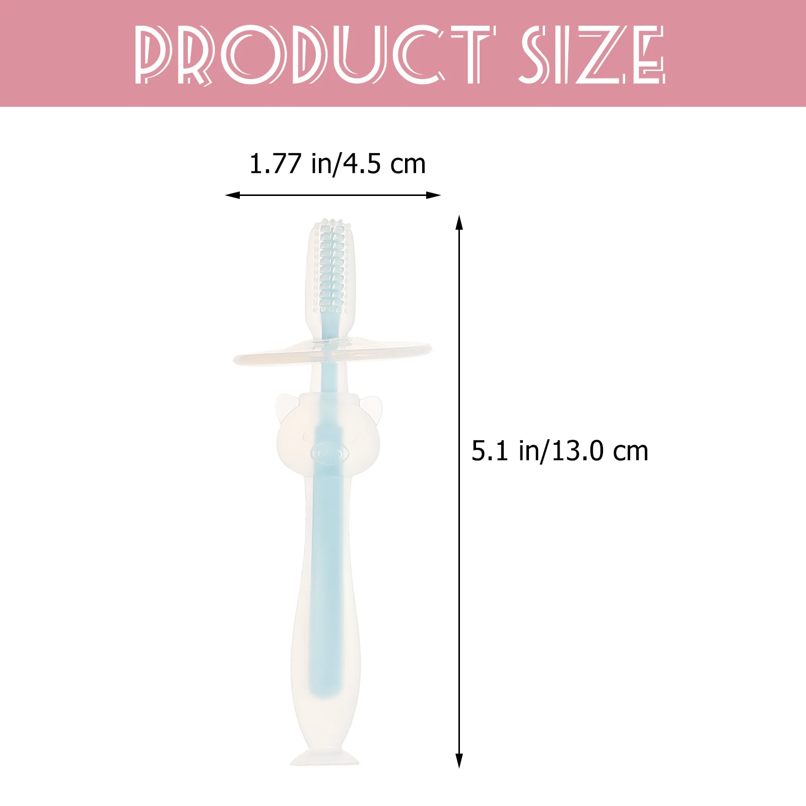 

4Pcs Baby Toothbrush Silicone Toddler Training Brush Suction Base Infant Oral Cleaner Lightweight and Safe Design