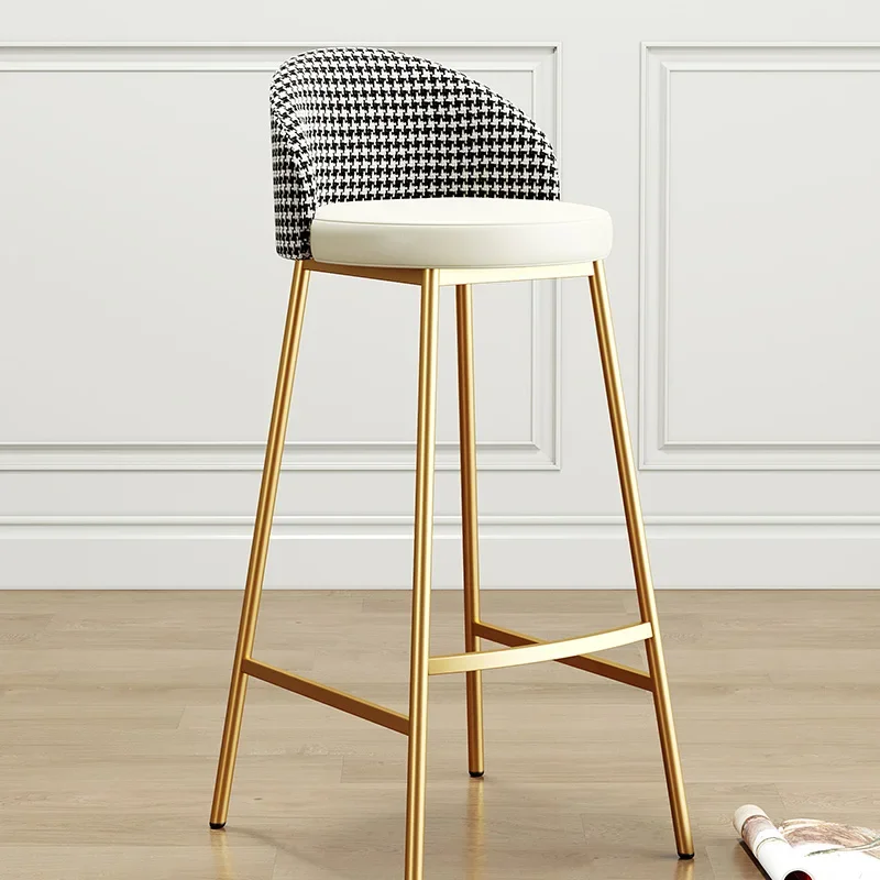 

Modern Luxury Bar Stools Metal European Dining Chairs Trendy Bedroom Muebles De Cocina Furniture Decoration