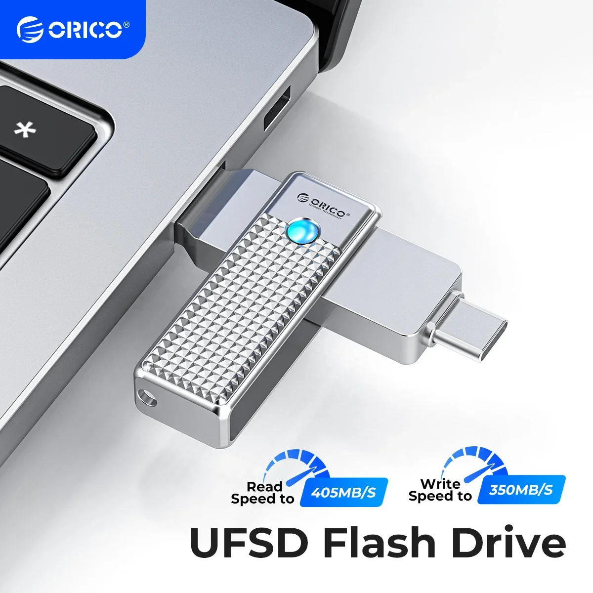 ORICO UFSD 405MB/S 2 in 1 Dual Flash Drive High Speed Pen Drive OTG Type C USB A Dual Interfaces for MacBook Android