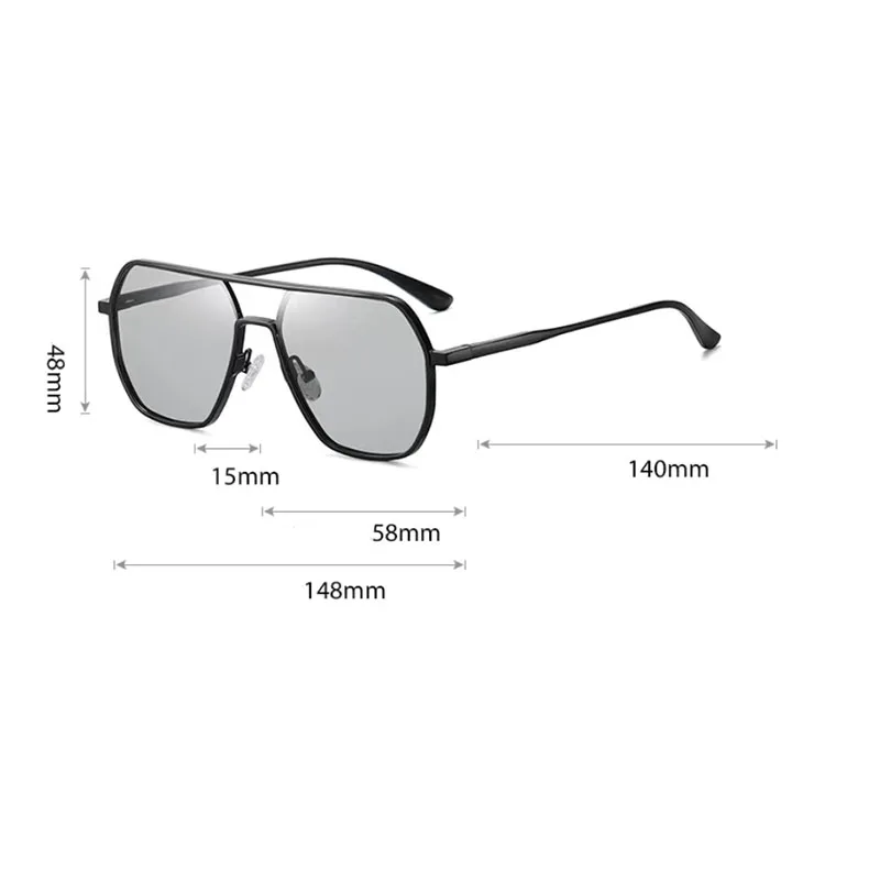 Nieuwe Heren Gepolariseerde Zonnebril Heren Fotochromisme Metalen Frame Zonnebril 'S Nachts Gebruik Rijden Vissen Brillen Uv400 Gafas De Sol