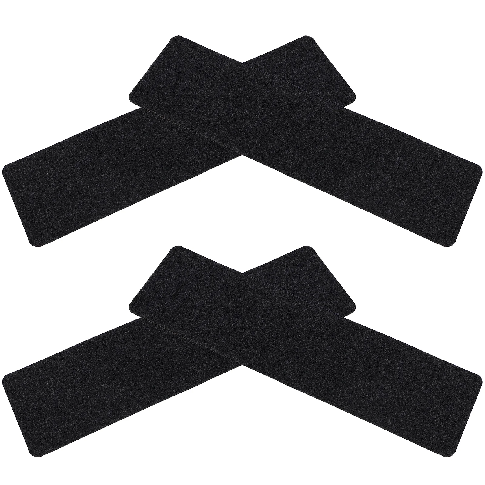 

4 Pcs Anti-slip Mat for Stairs Non-slip Back Pads Carpet Treads Soft Indoor Rug Polyester (Polyester) Nonslip