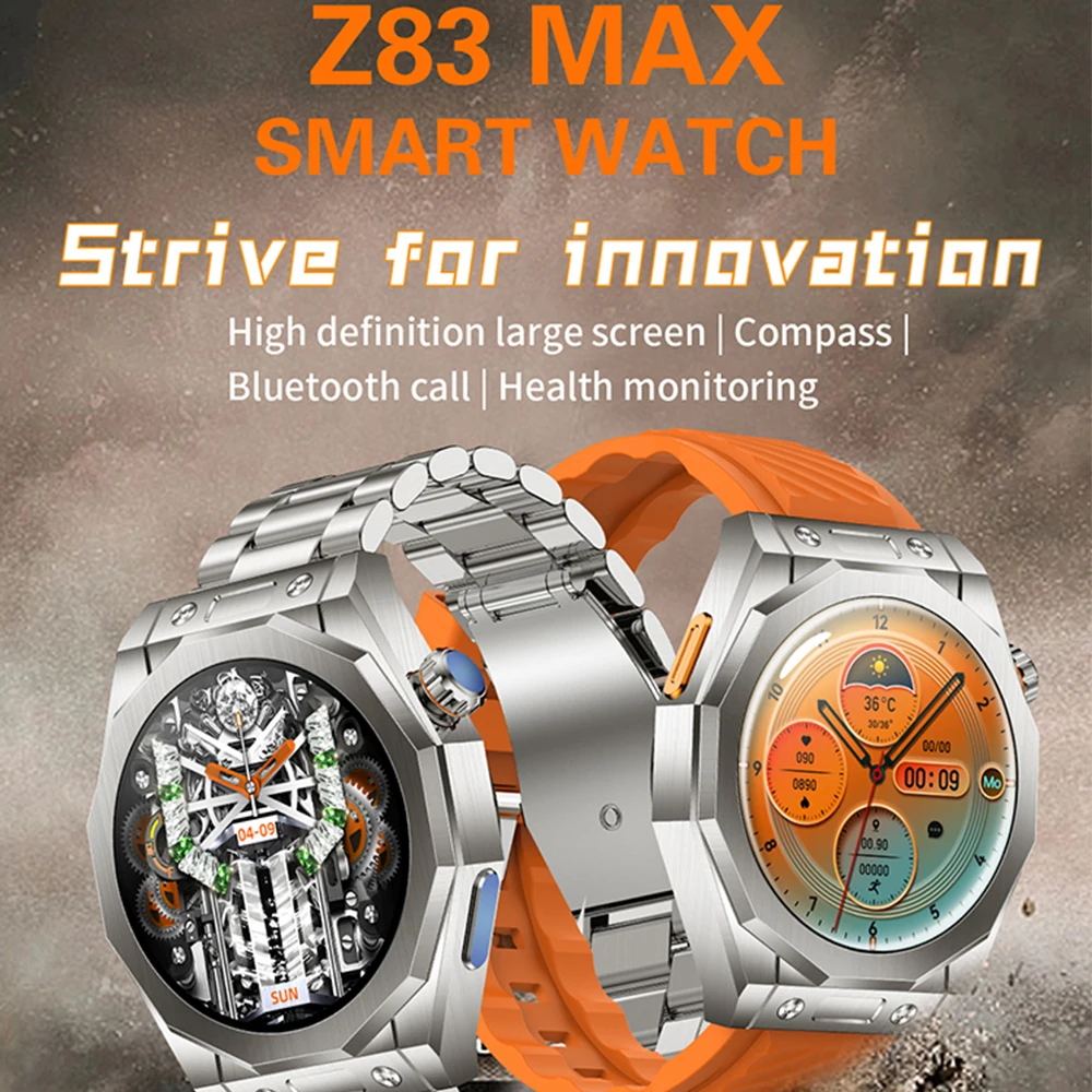 Z83 MAX Smart Watch NFC Lingdong Island 5.1 Bluetooth Call Sleep Blood Pressure Monitoring Three Watch Straps Waterproof Watches