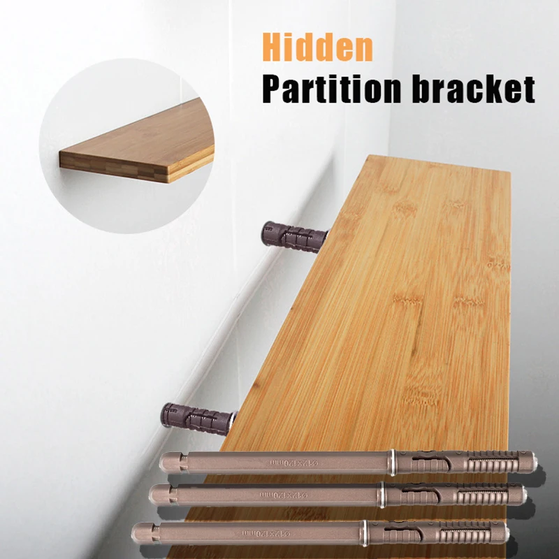 Hidden Shelf Support Floating Wall Shelf Bracket Wooden Invisible Mounting Bracket DIY Adjustable Support Hardware Bracket