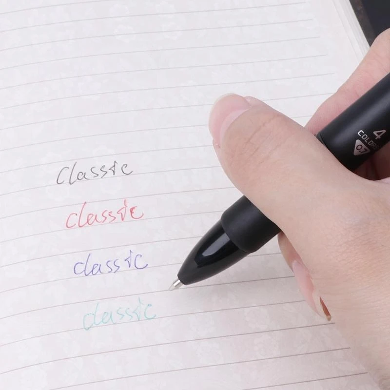 

Multicolor 4 in 1 Ballpoint Pen 0.7mm Red Green Blue Refill School Office Supply best sale