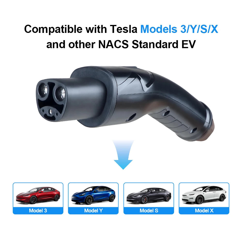 KOLANK Tesla NACS Socket Electric Car Charging EV Charger Tesla Plug 16A 32A 40A 50A Current Electric Car Side for Model 3 X Y S