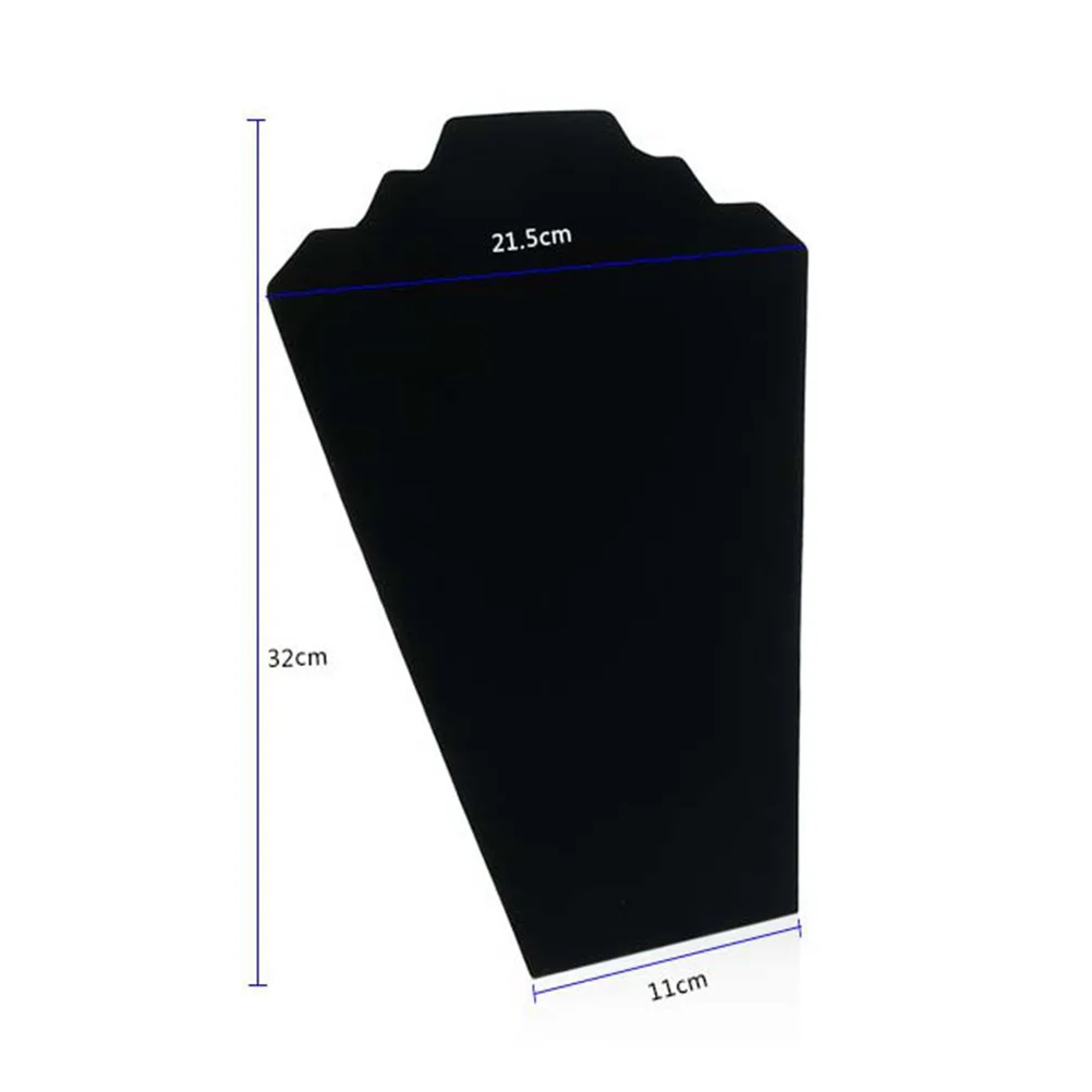 Collar Shape Necklace Display Board Jewelry Organizer Soft Touch Durable Black Surface Hold Bracelets Necklaces Anklets Watches