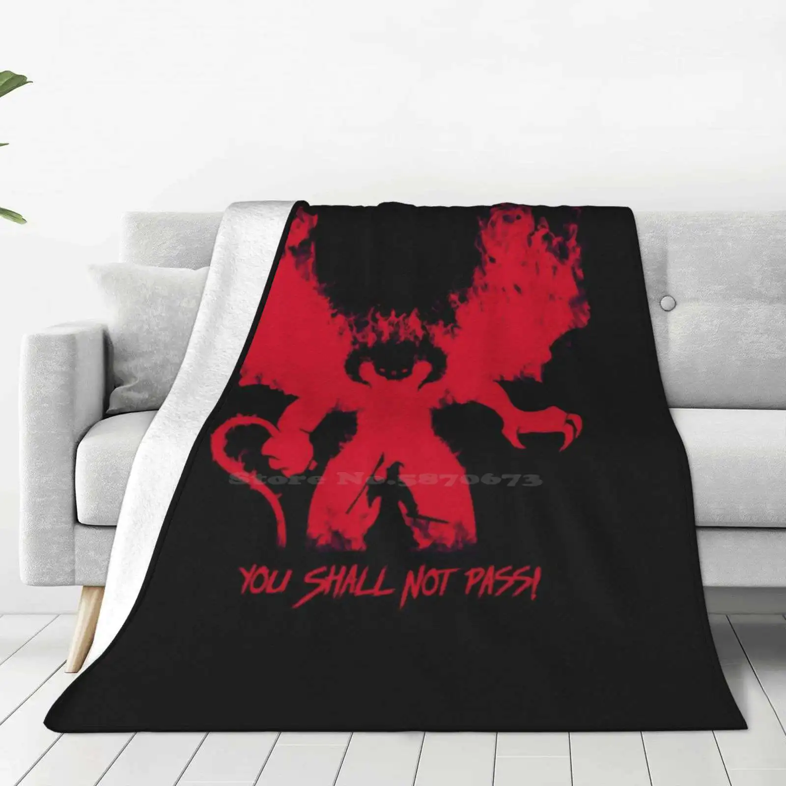 Durin’S Bane All Sizes Soft Cover Blanket Home Decor Bedding Herr Der Ringe Gollum Balrog Gandalf Frodo Aragorn Boromir Demon