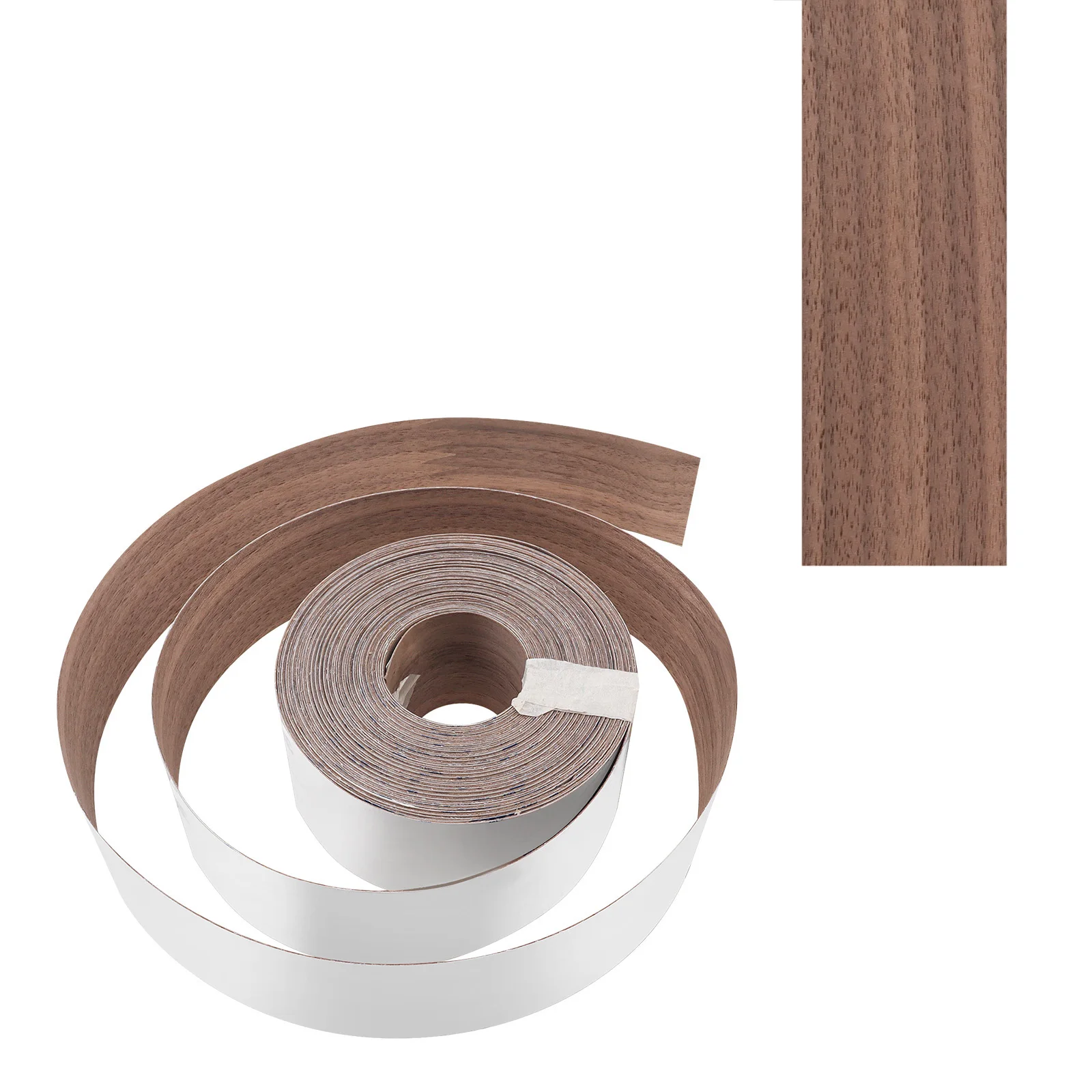 Double-Sided Adhesive Backing Walnut Edge Banding 3/4 inch 2inch Real Wood Tape Banding for Furniture Restoration/Cabinet Repair
