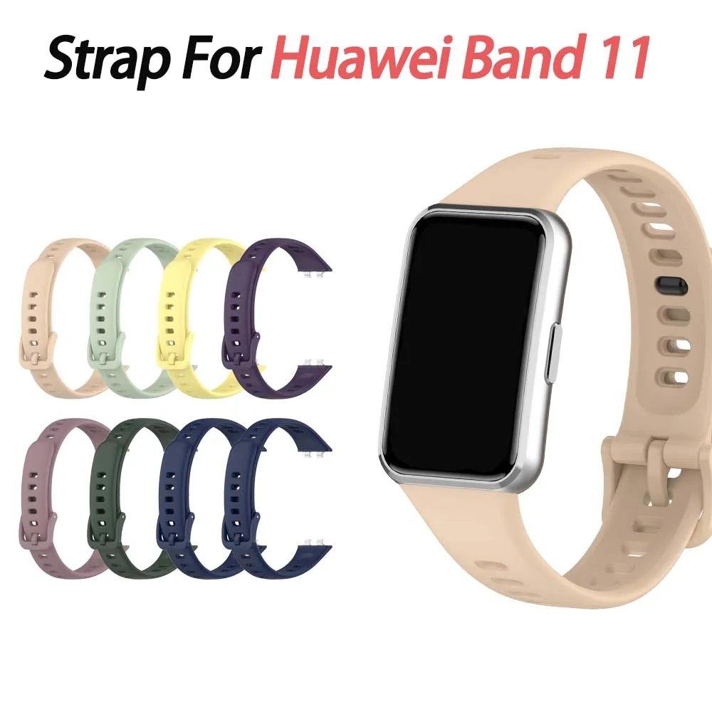 Weiches Silikonarmband für Huawei Band 11, Ersatzarmband für Huawei Band 11, atmungsaktives Sportarmband