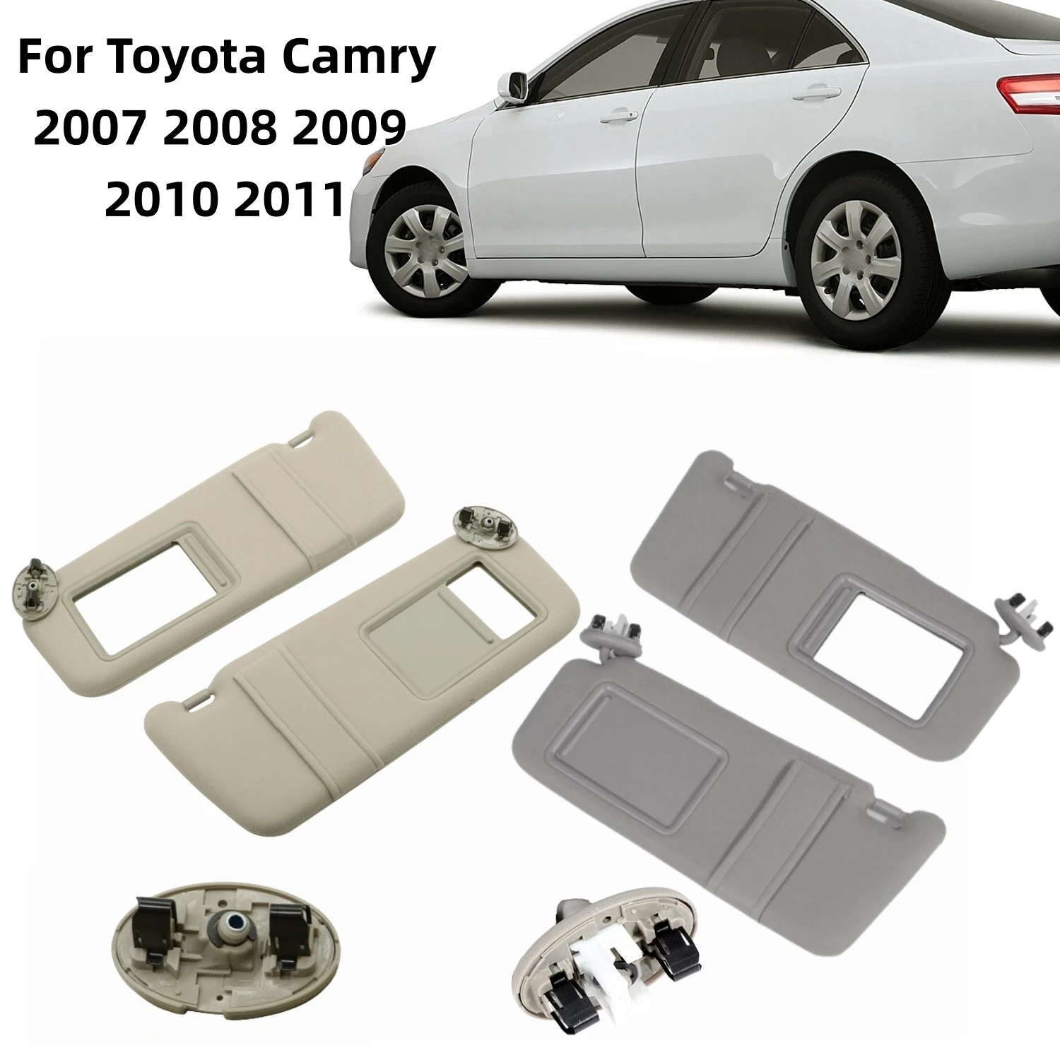 

Car Sun Visor Replacement For Toyota Camry 2007 2008 2009 2010 2011 With Light Left Driver Right Passenger Front Sunshade Panel