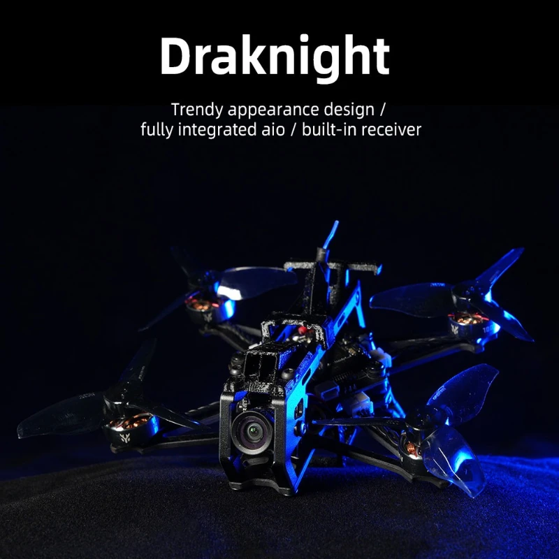HGLRC Draknight FPV Drone 2inch 2S Toothpick Quadcopter - SPECTER12 ES2-4S AIO 400mW Caddx Ant 1200TVL 1003 10000KV 2S