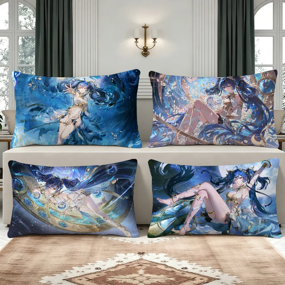 Iuno Wuthering Waves Game cushion cover Breathable Washable Decor Shell Pillowcase Zipper Sofa Office Lumbar Decoration