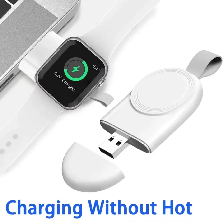Mini Magnetic Wireless Charger Dock For Apple Watch Series 9 8 7 6 5/SE/3/2 Portable Wireless Charging Cable Charger For Iwatch image 5