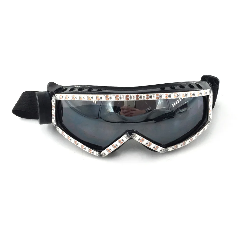 Occhiali con fascia elastica a LED Flash Cool Occhiali da sole wireless Occhiali illuminati Bar Jumping Disco Puntelli per spettacoli notturni