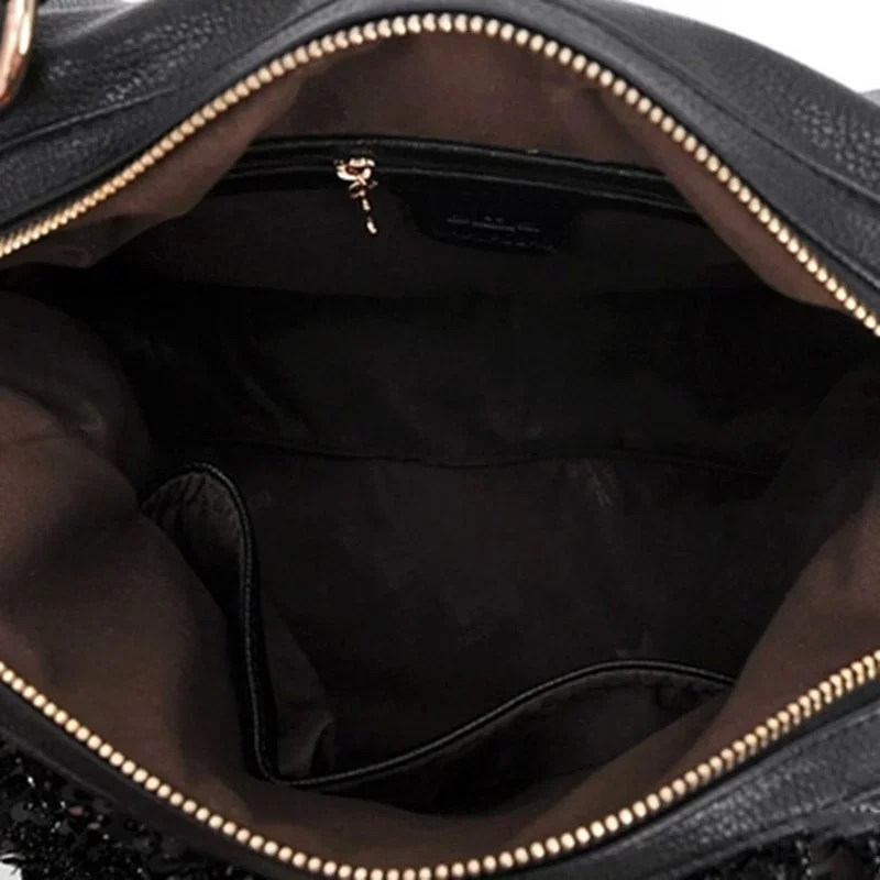 2024 New Women\'s Bag PU Leather Ladies Shoulder Bag Sequined Patent Leather sac Casual Wild Hand Ladle Shoulder bags Women bolsa