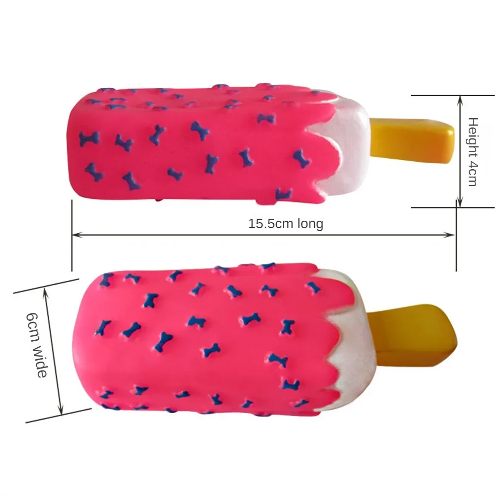 New Funny Pet Teeth Grinding Ice Cream Styling Dog Chewing Toys Dog Squeak Toy Safe and Non-toxic